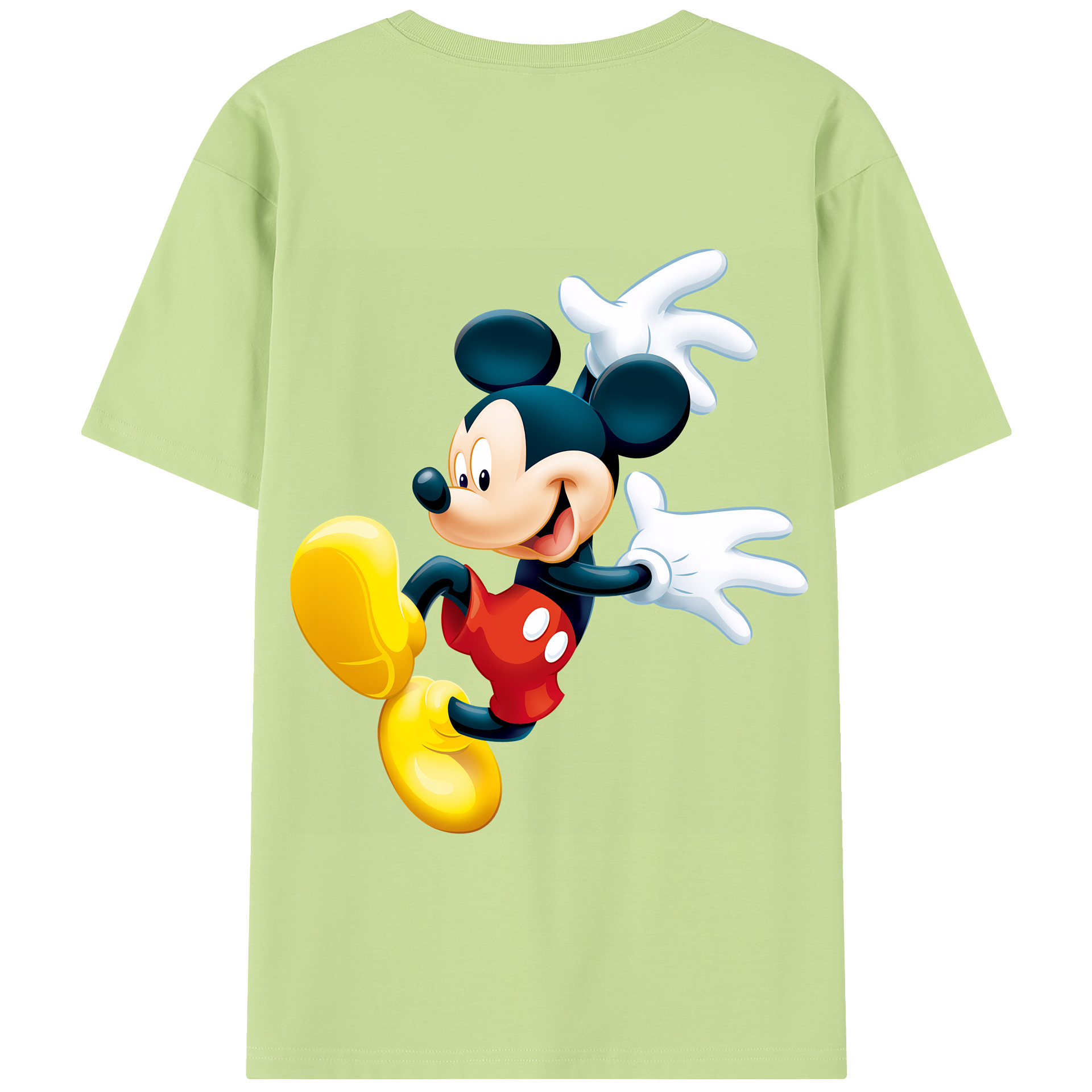 （画像用） ミッキーマウス Mickey Mouse 綿100％半袖Tシャツ（背面プリント）